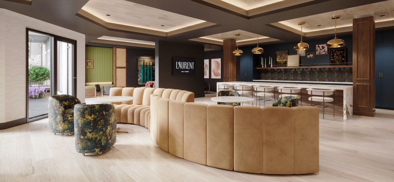 Clubroom modern lounge with seating