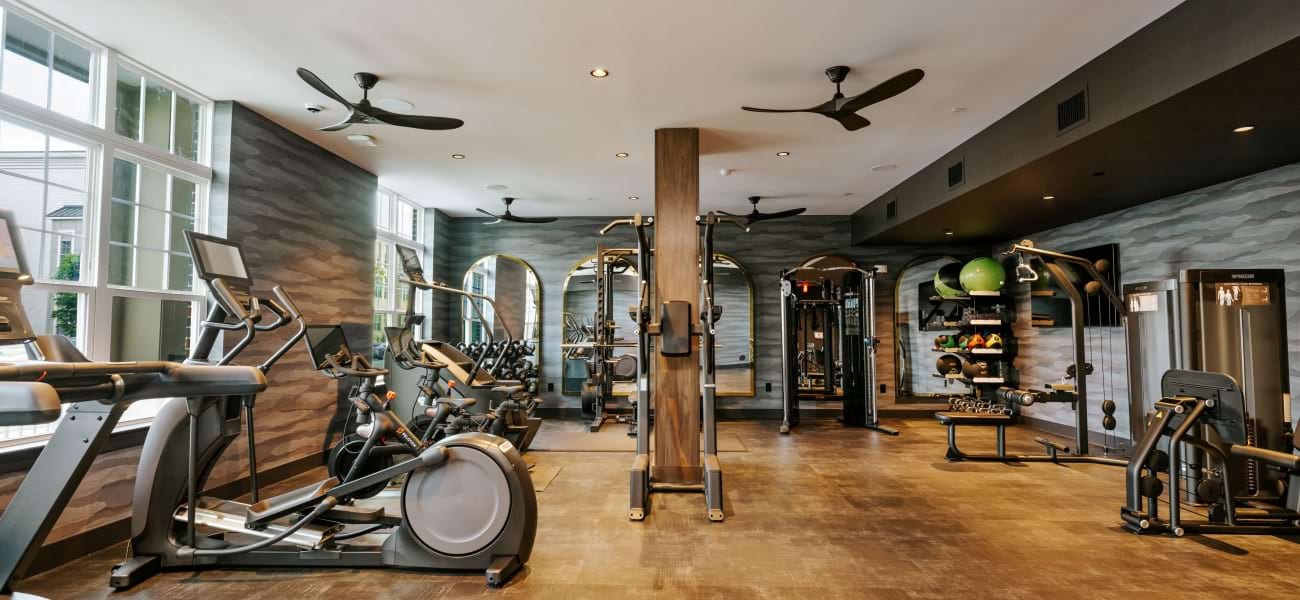 Fitness Center Fitness center with cardio and strength training equipment